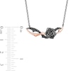 Thumbnail Image 2 of Enchanted Disney Villains Maleficent 1/6 CT. T.W. Black Diamond Rose Necklace in Black Sterling Silver