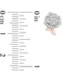 Thumbnail Image 2 of Enchanted Disney Belle 1/5 CT. T.W. Diamond Rose Stud Earrings in Sterling Silver and 10K Rose Gold