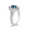 Thumbnail Image 2 of Collector's Edition Enchanted Disney Cinderella 70th Anniversary Topaz and 1/4 CT. T.W. Diamond Ring in 14K White Gold