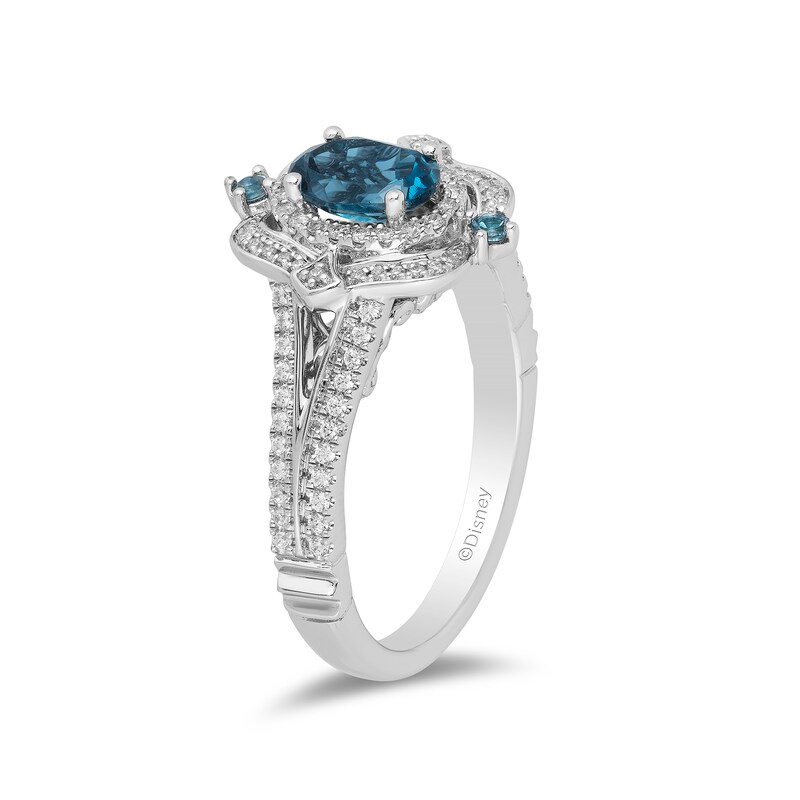 Main Image 2 of Collector's Edition Enchanted Disney Cinderella 70th Anniversary Topaz and 1/4 CT. T.W. Diamond Ring in 14K White Gold