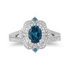 Thumbnail Image 3 of Collector's Edition Enchanted Disney Cinderella 70th Anniversary Topaz and 1/4 CT. T.W. Diamond Ring in 14K White Gold