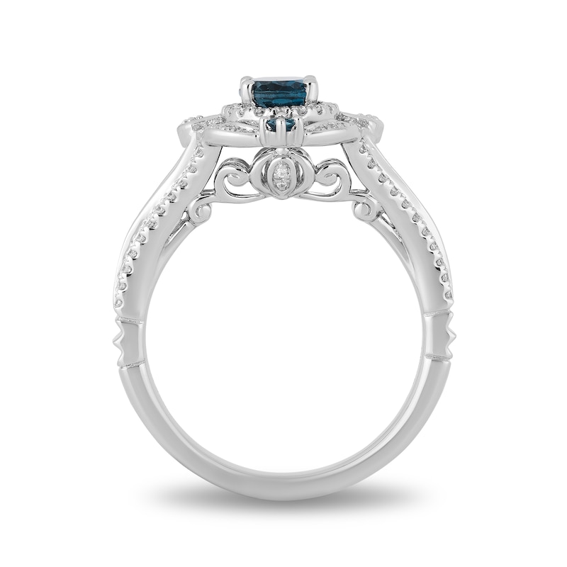 Main Image 4 of Collector's Edition Enchanted Disney Cinderella 70th Anniversary Topaz and 1/4 CT. T.W. Diamond Ring in 14K White Gold
