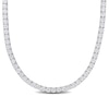 Thumbnail Image 1 of 4.0mm White Lab-Created Sapphire Tennis Necklace in Sterling Silver - 17"