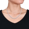 Thumbnail Image 2 of 4.0mm White Lab-Created Sapphire Tennis Necklace in Sterling Silver - 17"