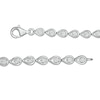 Thumbnail Image 3 of 1/10 CT. T.W. Diamond Teardrop Link Bracelet in Sterling Silver - 7.5"