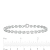 Thumbnail Image 4 of 1/10 CT. T.W. Diamond Teardrop Link Bracelet in Sterling Silver - 7.5"