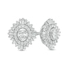 Marilyn Monroe™ Collection 5/8 CT. T.W. Oval Diamond Frame Starburst Stud Earrings in 10K White Gold