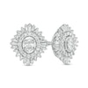 Thumbnail Image 0 of Marilyn Monroe™ Collection 5/8 CT. T.W. Oval Diamond Frame Starburst Stud Earrings in 10K White Gold