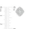 Marilyn Monroe™ Collection 5/8 CT. T.W. Oval Diamond Frame Starburst Stud Earrings in 10K White Gold