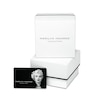 Thumbnail Image 3 of Marilyn Monroe™ Collection 5/8 CT. T.W. Oval Diamond Frame Starburst Stud Earrings in 10K White Gold