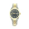 Thumbnail Image 1 of Previously Owned - Men's Rolex Datejust 1 CT. T.W. Diamond Two-Tone 18K Gold Watch with Black Dial