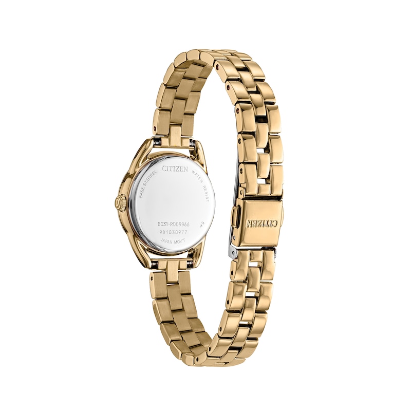 Main Image 3 of Ladies' Citizen Eco-Drive® Gold-Tone Watch with Silver-Tone Dial (Model: EM0682-74A)