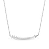 Thumbnail Image 1 of 1/15 CT. T.W. Diamond Curved Arrow Necklace in Sterling Silver