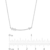 Thumbnail Image 2 of 1/15 CT. T.W. Diamond Curved Arrow Necklace in Sterling Silver