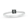 Thumbnail Image 0 of 1/4 CT. T.W. Enhanced Black and White Diamond Promise Ring in Sterling Silver
