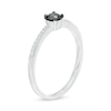 Thumbnail Image 1 of 1/4 CT. T.W. Enhanced Black and White Diamond Promise Ring in Sterling Silver