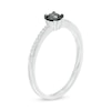 Thumbnail Image 2 of 1/4 CT. T.W. Enhanced Black and White Diamond Promise Ring in Sterling Silver