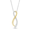 Thumbnail Image 1 of 1/5 CT. T.W. Diamond Infinity Ribbon Pendant in Sterling Silver with 14K Gold Plate
