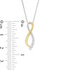 Thumbnail Image 2 of 1/5 CT. T.W. Diamond Infinity Ribbon Pendant in Sterling Silver with 14K Gold Plate