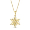 Thumbnail Image 0 of 1/15 CT. T.W. Diamond Snowflake Pendant in Sterling Silver with 14K Gold Plate