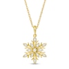 Thumbnail Image 1 of 1/15 CT. T.W. Diamond Snowflake Pendant in Sterling Silver with 14K Gold Plate