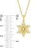 Thumbnail Image 1 of 1/15 CT. T.W. Diamond Snowflake Pendant in Sterling Silver with 14K Gold Plate