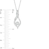 Thumbnail Image 2 of 1/6 CT. T.W. Diamond Swirl Flame Pendant in Sterling Silver