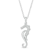 Thumbnail Image 0 of Diamond Accent Abstract Seahorse Pendant in Sterling Silver