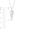 Thumbnail Image 1 of Diamond Accent Abstract Seahorse Pendant in Sterling Silver