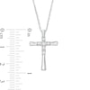 Thumbnail Image 2 of 1/20 CT. T.W. Diamond Flared Cross Pendant in Sterling Silver