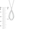 Thumbnail Image 2 of 1/3 CT. T.W. Diamond Double Teardrop Pendant in Sterling Silver