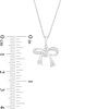 Thumbnail Image 2 of 1/20 CT. T.W. Diamond Bow Pendant in Sterling Silver