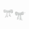 Thumbnail Image 0 of 1/20 CT. T.W. Diamond Bow Stud Earrings in Sterling Silver
