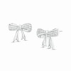 Thumbnail Image 1 of 1/20 CT. T.W. Diamond Bow Stud Earrings in Sterling Silver
