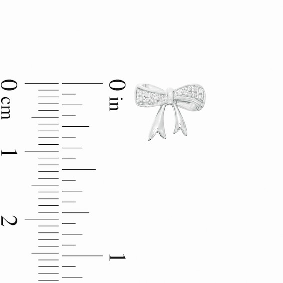 1/20 CT. T.W. Diamond Bow Stud Earrings in Sterling Silver 1/20 CT. T.W. Diamond Bow Stud Earrings in Sterling Silver