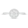 Thumbnail Image 2 of 1/4 CT. T.W. Composite Diamond Frame Promise Ring in Sterling Silver