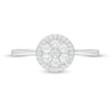 Thumbnail Image 3 of 1/4 CT. T.W. Composite Diamond Frame Promise Ring in Sterling Silver