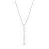 Thumbnail Image 1 of 1/4 CT. T.W. Diamond Graduated Linear Drop Pendant in Sterling Silver