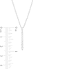 Thumbnail Image 2 of 1/4 CT. T.W. Diamond Graduated Linear Drop Pendant in Sterling Silver