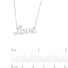 Thumbnail Image 1 of 1/20 CT. T.W. Diamond "Love" Script Necklace in Sterling Silver