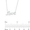 Thumbnail Image 2 of 1/20 CT. T.W. Diamond "Love" Script Necklace in Sterling Silver