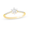 Thumbnail Image 0 of 1/5 CT. T.W. Composite Diamond Flower Promise Ring in 10K Gold