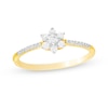 Thumbnail Image 1 of 1/5 CT. T.W. Composite Diamond Flower Promise Ring in 10K Gold