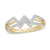 Thumbnail Image 1 of Wonder Woman™ Collection 1/8 CT. T.W. Diamond Symbol Ring in 10K Gold