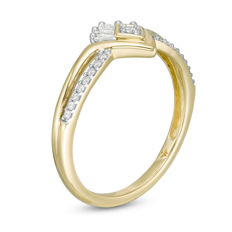 Main Image 3 of Wonder Woman™ Collection 1/5 CT. T.W. Diamond Princess Tiara Ring in 10K Gold
