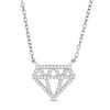 Thumbnail Image 0 of Marilyn Monroe™ Collection 1/6 CT. T.W. Diamond Necklace in Sterling Silver