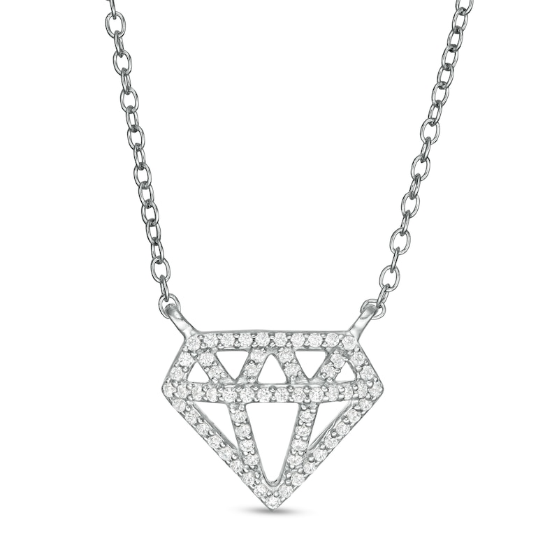 Marilyn Monroe™ Collection 1/6 CT. T.W. Diamond Necklace in Sterling Silver