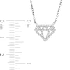 Thumbnail Image 1 of Marilyn Monroe™ Collection 1/6 CT. T.W. Diamond Necklace in Sterling Silver