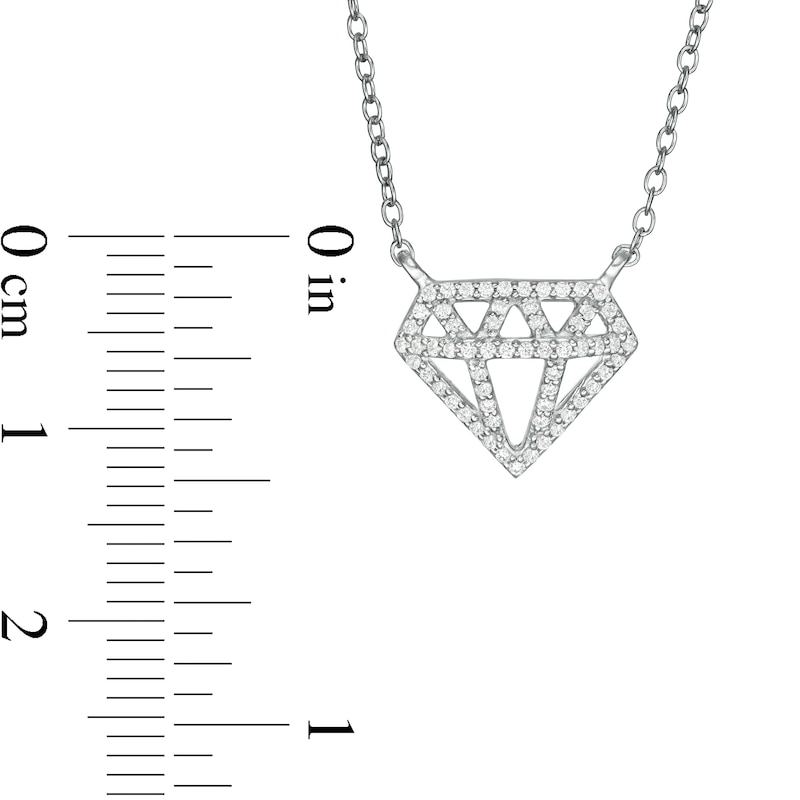 Marilyn Monroe™ Collection 1/6 CT. T.W. Diamond Necklace in Sterling Silver