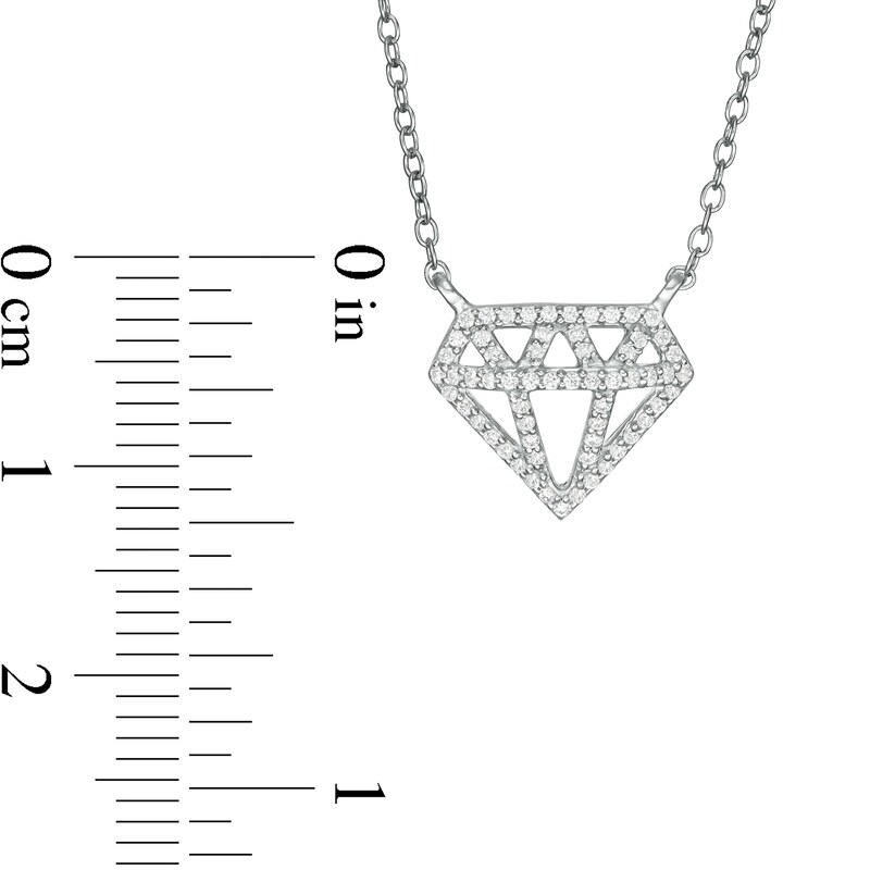 Marilyn Monroe™ Collection 1/6 CT. T.W. Diamond Necklace in Sterling Silver